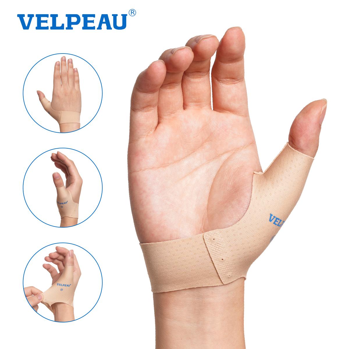 Velpeau Elastic Thumb Support Sleeve For Tenosynovitis Pain Relief Isolate Skin Ambidextrous Design