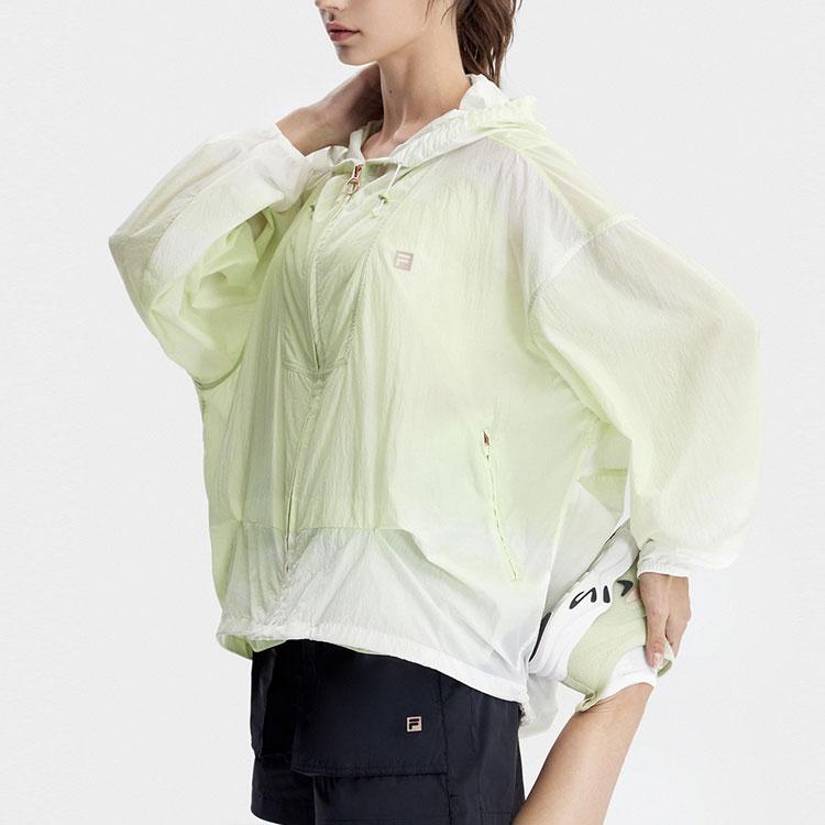 Fila Color Block Hooded Loose Woven Jacket Women Jackets A11W321701F-ZA