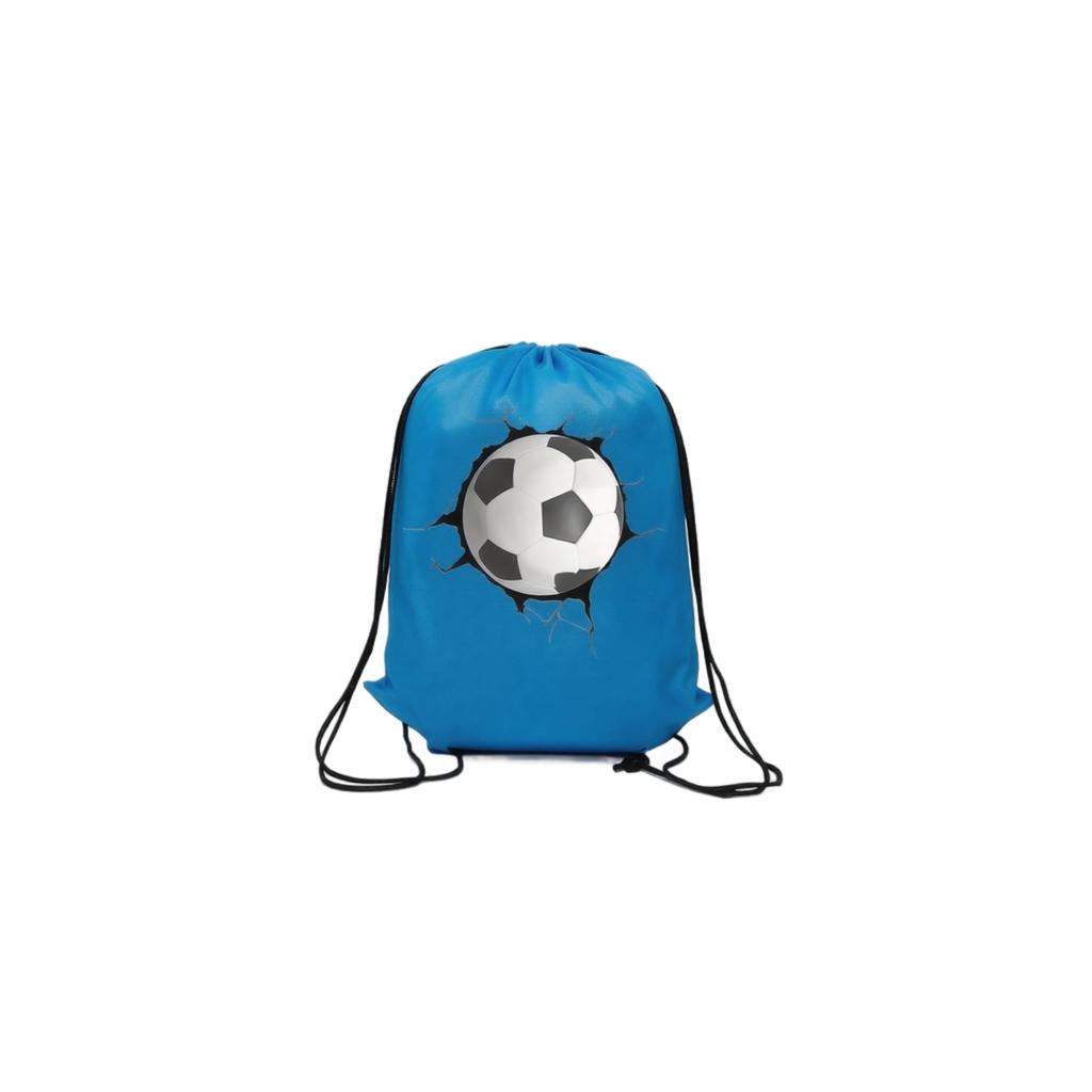 10PC Custom Text Pattern Soccer Drawstring Backpack Polyester Sports Bag Basketball Storage Oxford Fabric Sack