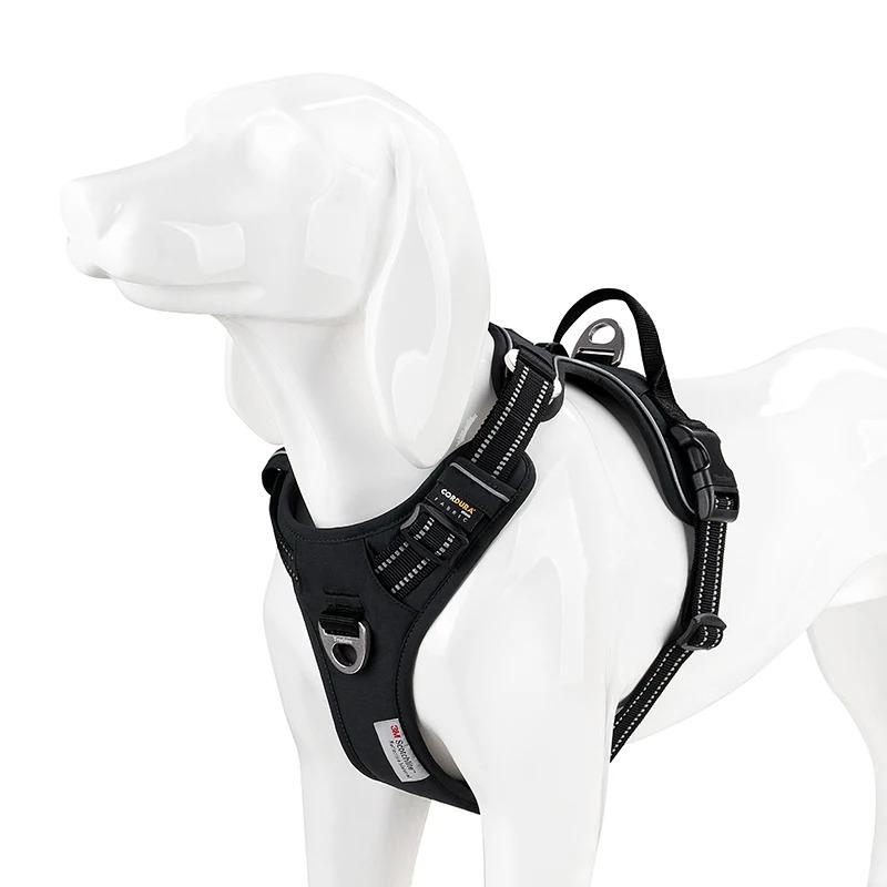 TRUE LOVE TLH5654 Zughaltestopp Hundegeschirr Nylon Reflektierend Verstellbar Step-in Bequemes Haustiergeschirr