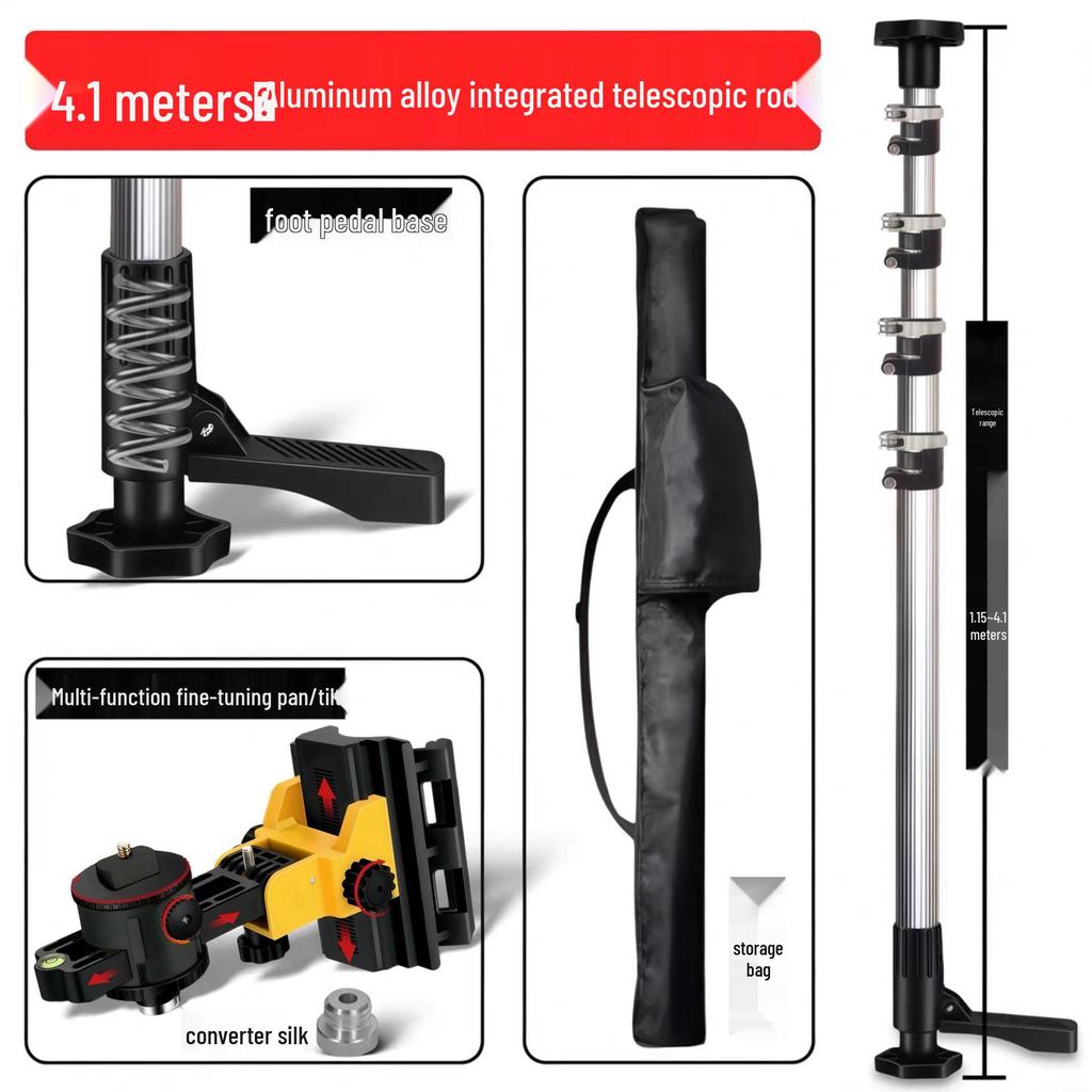 Adjustable Aluminum Alloy Ceiling Infrared Support Rod with Universal Pan Tilt