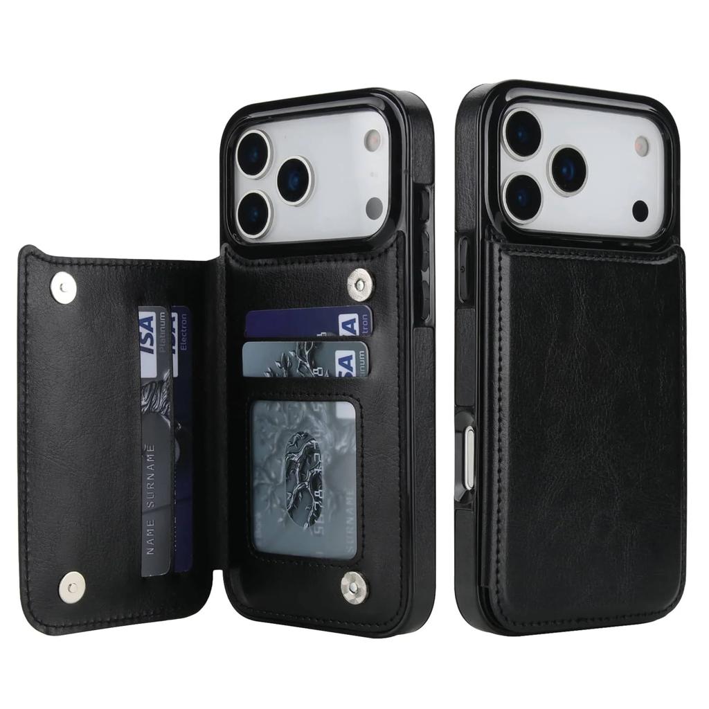 For IPhone 18 17 Pro Max Air Case Luxury PU Leather Wallet Flip Card Holder Cover Shockproof Magnetic Coque Luxury Book Funda