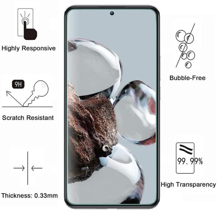 Case for Xiaomi 12T - Xiaomi 12T PRO and 2 Tempered Glass Screen Protector Phonillico®