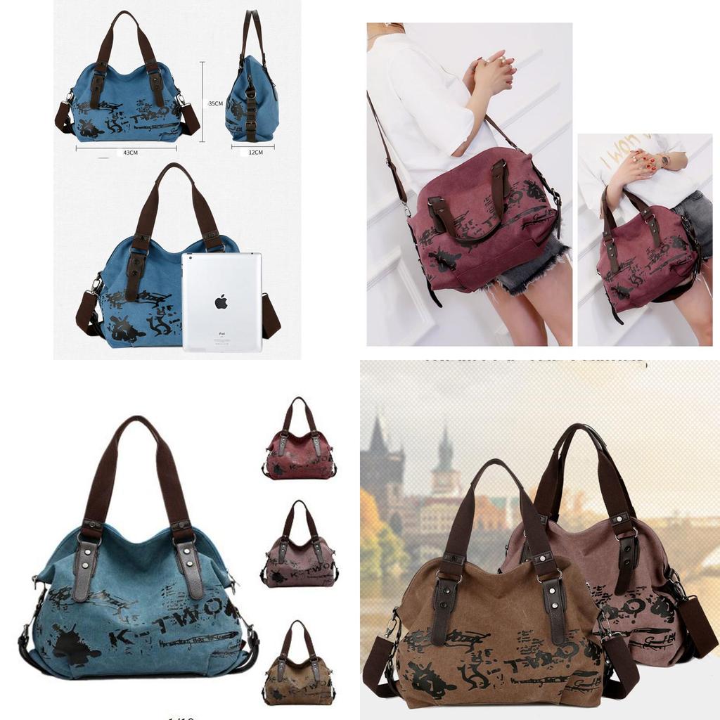 Premium Floral Canvas Student Messenger Shoulder Bag Ideal For Every Stylish Girl