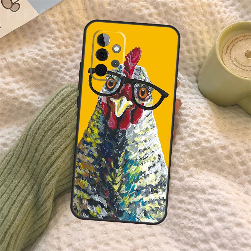 Chicken Hen Rooster Case For Samsung Galaxy A16 A33 A36 A56 A26 A15 A55 A53 A35 A22 A32 A52 A54 A34 A14 A05 A06