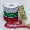 1Roll DIY Polyester Hanging Wreath Xmas Tree Decor Rainbow Color Ribbon Christmas Party Supplies Home Decor Wedding Decoration