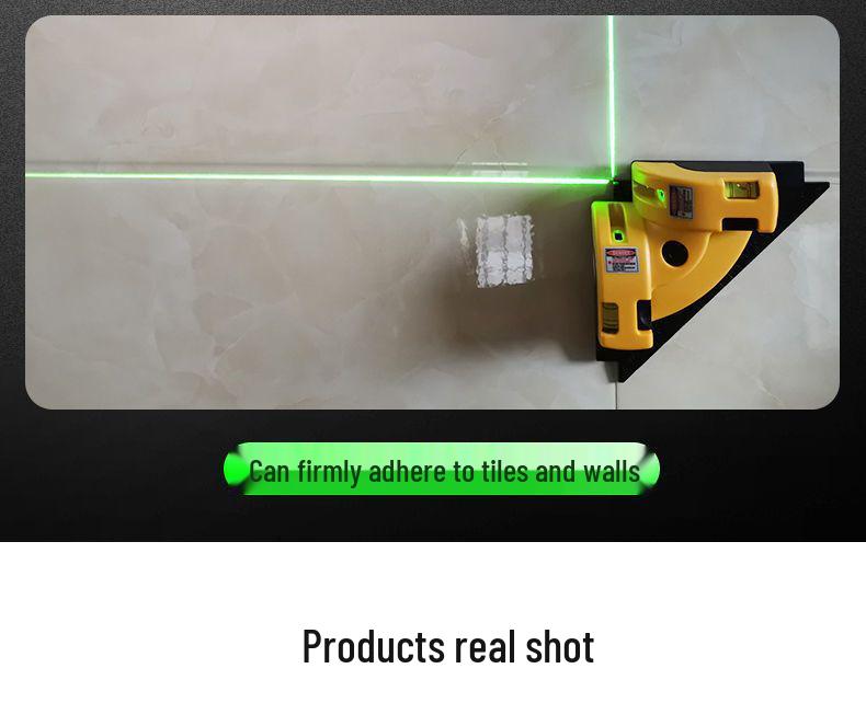 Högprecision Multifunktionell Infraröd Laser Rätvinklig Golvnivålinjal 90°