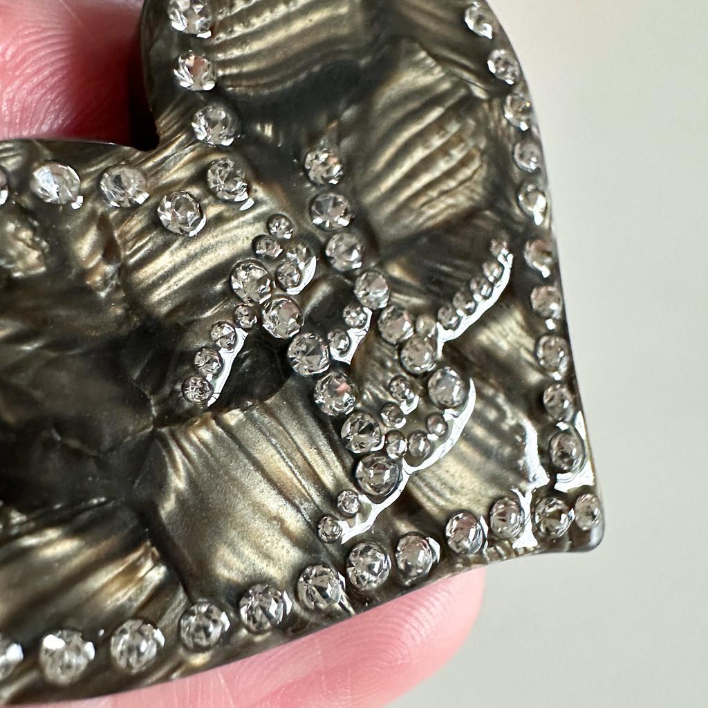 Chic And Elegant Love Heart Rhinestone Hair Clip Perfect For Everyday Use