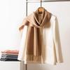 High-End Double-Sided 100% Lambswool Solid Color Scarf Shawl for Winter