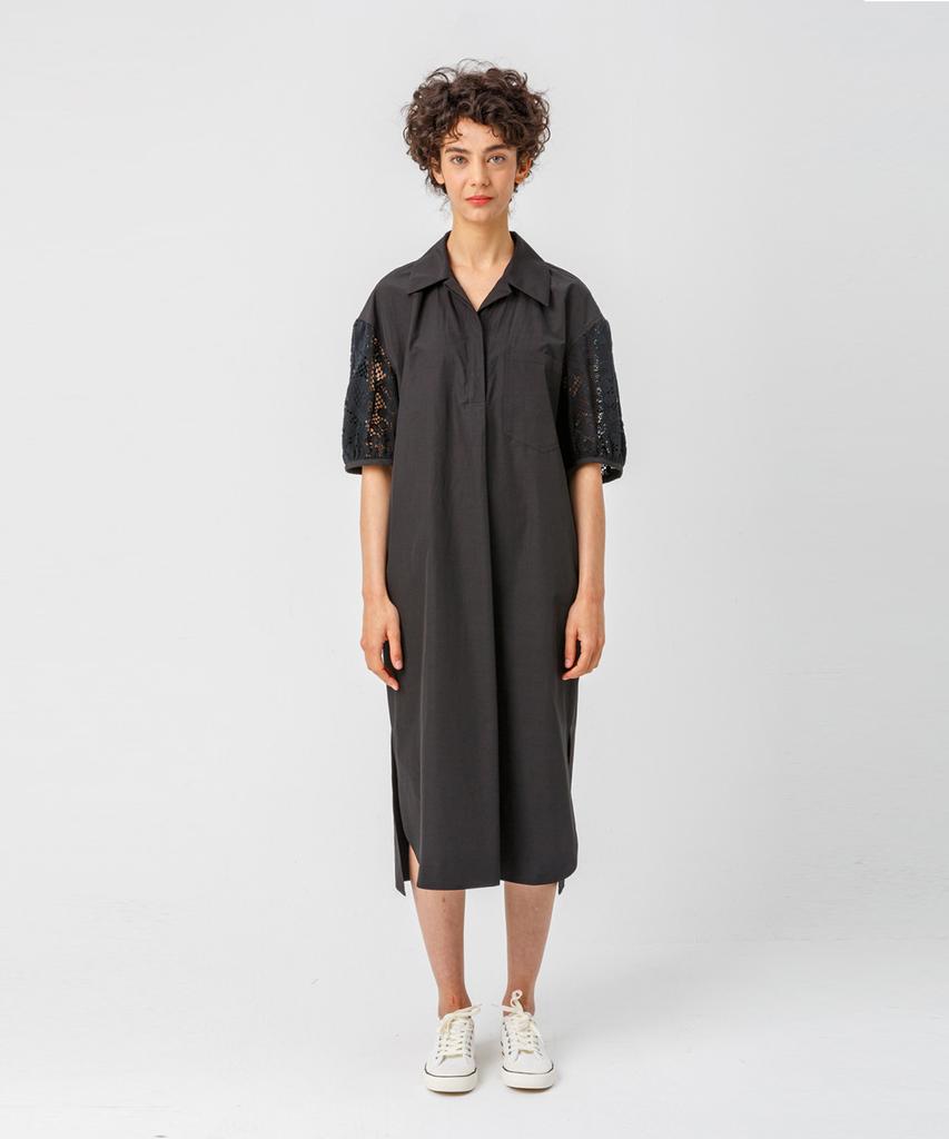 PAGE Lace Sleeve Dress_Black