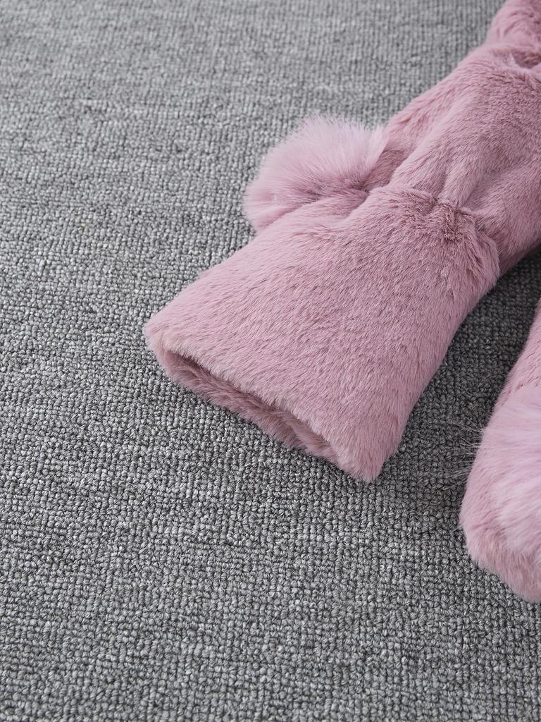 Girls' Autumn/Winter Faux Fur Pom-Pom Sweater Jacket