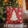 Christmas-Themed Decorative Pillow Covers With Deer Snowflakes Pattern Cushion Cover Suitable For Sofa Bedroom Car Pillow Cover