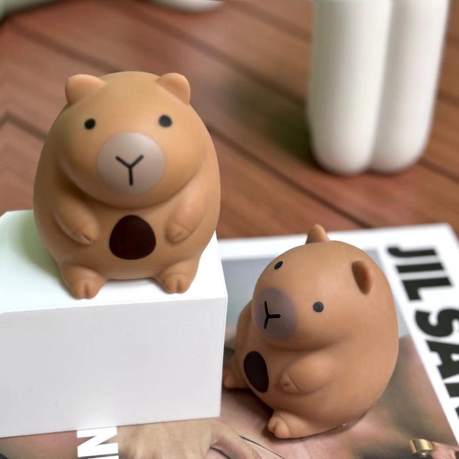 Cute Capibara Squeeze Toys Little Chubby Capybara Slow Rebound Release Squeeze Toy Kapibara Stress-relieving Mini Fidget Toys