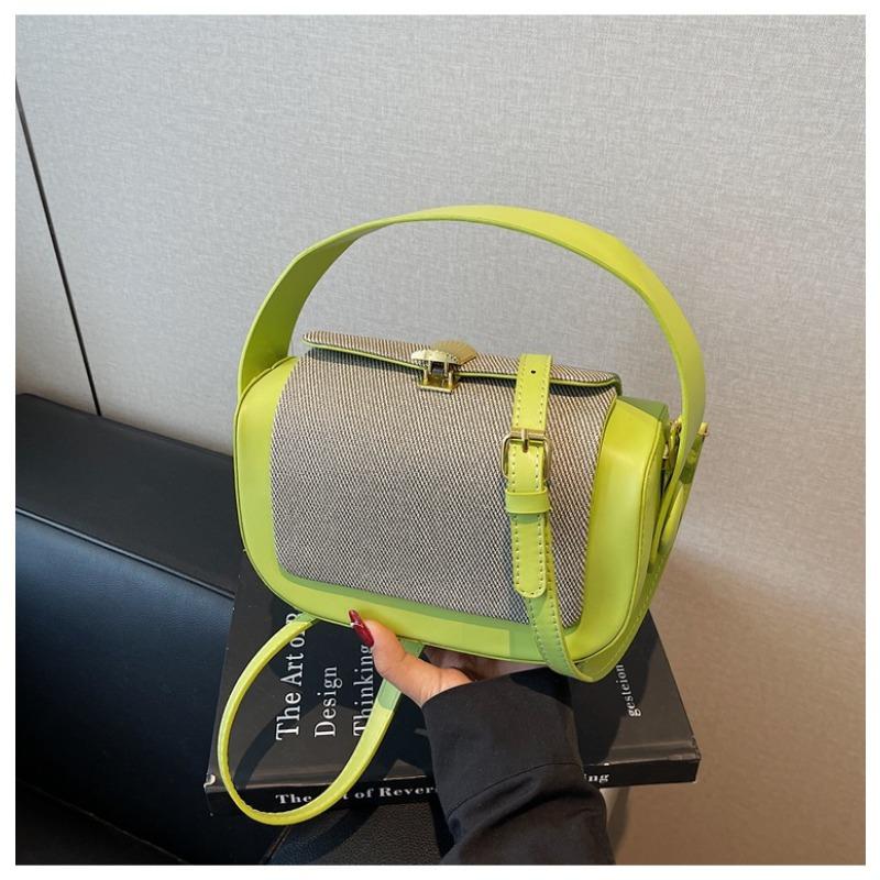 Niche Trend Fashion High Sense Portable Pillow Bag Women's New Contrasting Color Splicing Shoulder Messenger Bag
