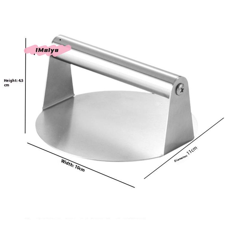 Stainless Steel Burger Press Smash Hamburger Patties Meat Masher Circular Mold for Deli Meats Kitchen Accessory