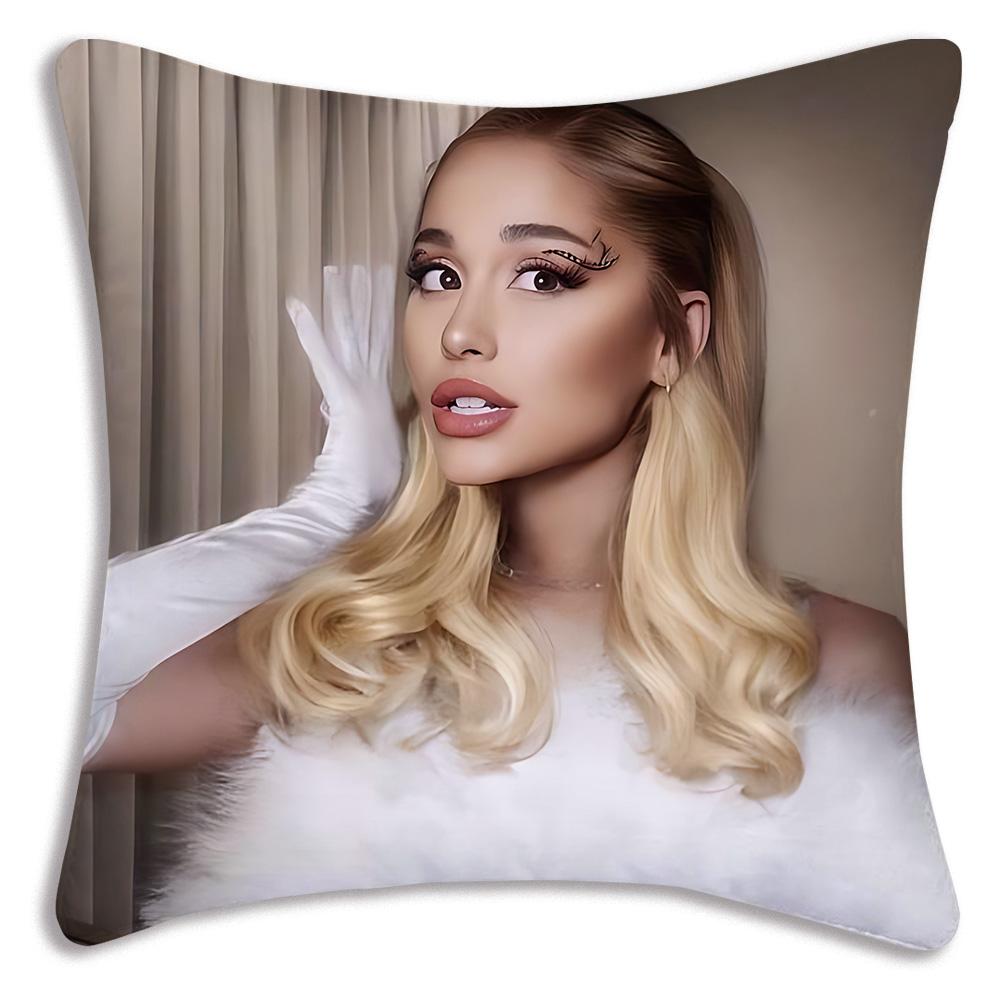 Singer For Arianas G-Grande Pillow Covers Cartoon Sofa Decorative Home Double-sided Printing Short Plush Cute Cushion Cover