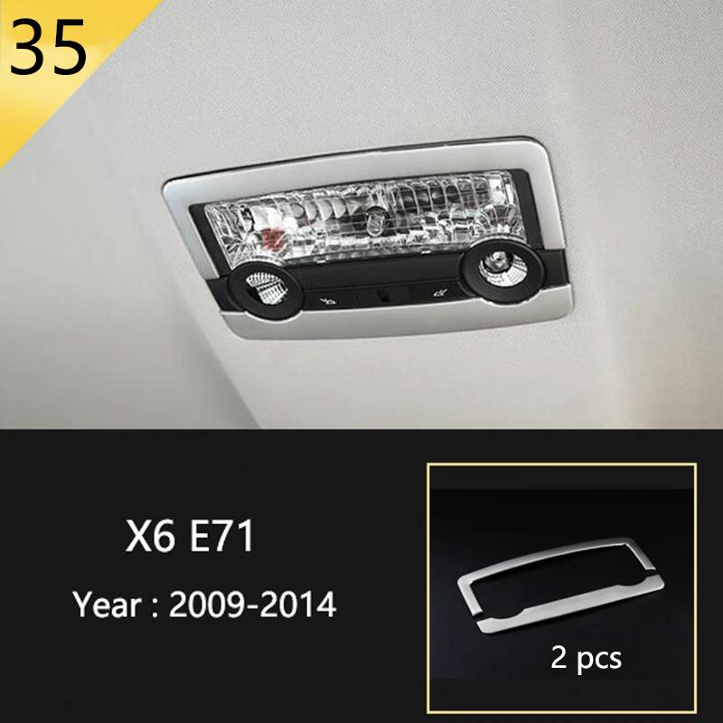 Chrome Car Styling Interior Button Panel Decoration Cover Trim Sticker Frame For BMW X5 X6 E70 E71 2008-2013 Auto Accessories