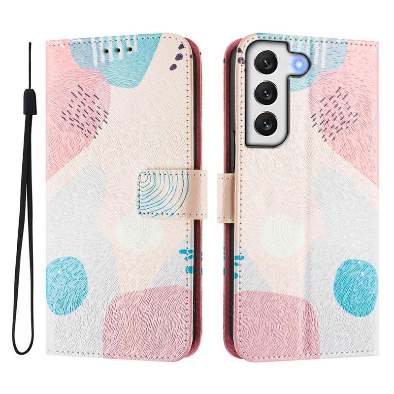 Luxury Flip Leather Case For Samsung Galaxy S21 Ultra Flip Cover On For SAM S22+ Plus S21 FE 5G Wallet Bags Flower Cases Shell