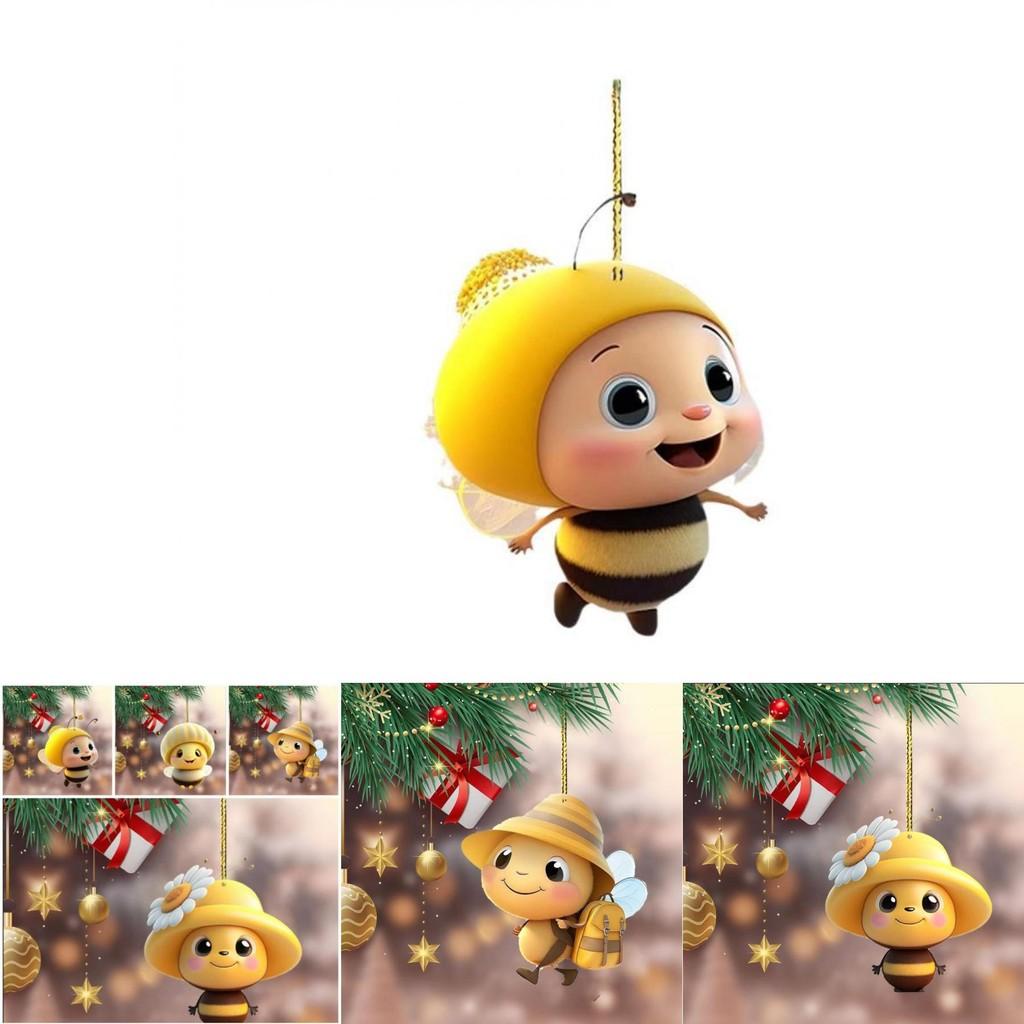 Adorable Acrylic Bee Festival Car Hanging Decoration For Unique Interior Charm