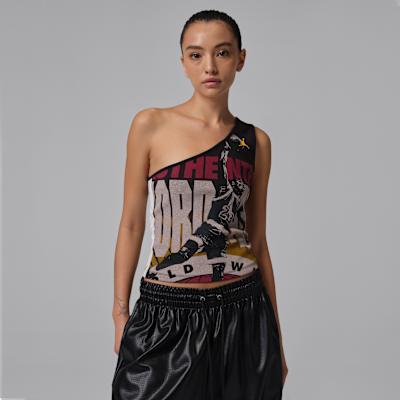 Jordan Flt Tank Tops Women s Multicolor Moderate Asymmetrical Shoulder XL