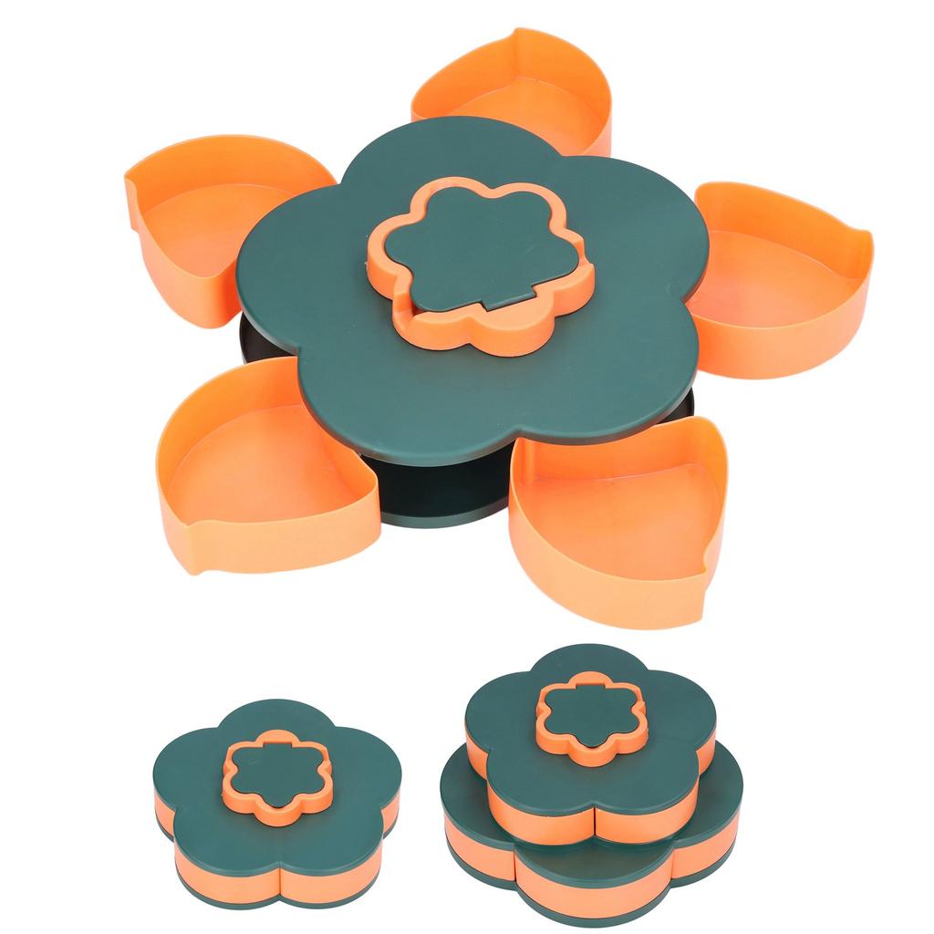 Snack Serving Tray Multifunction Large Capacity Flower Shape Nut Candy Serving Container for Home