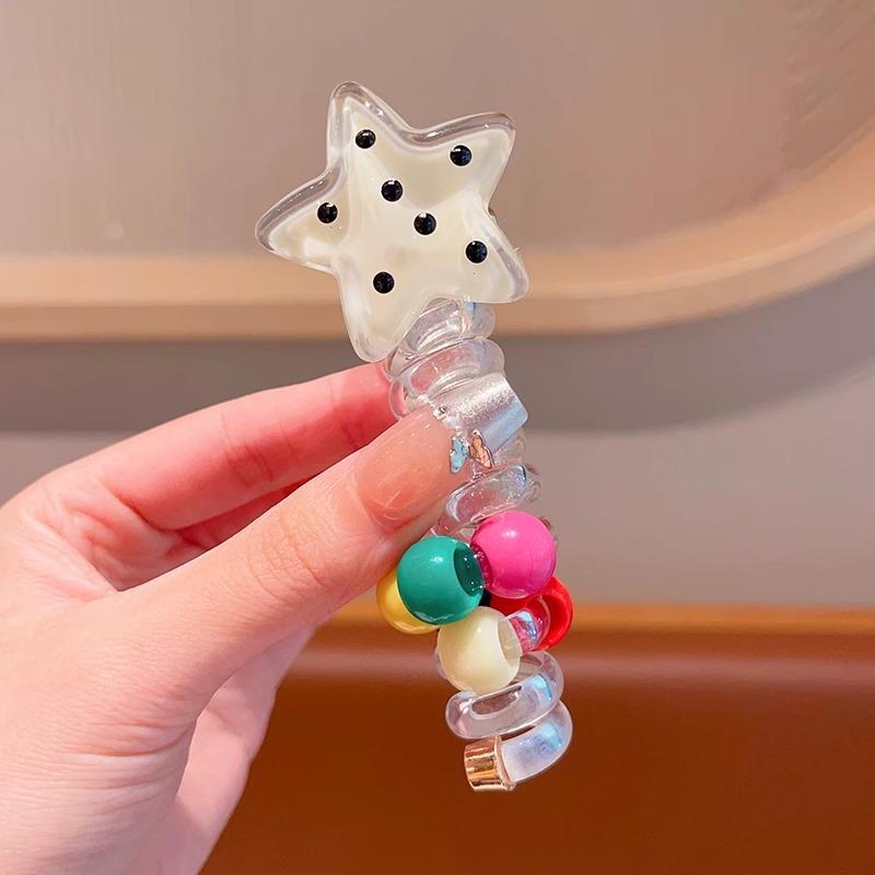 Moda perłowa prosta linia telefoniczna opaska do włosów damski wysoki kucyk artefakt temperament bańka warkocz artefakt włosów głowa liny akcesoria do włosów