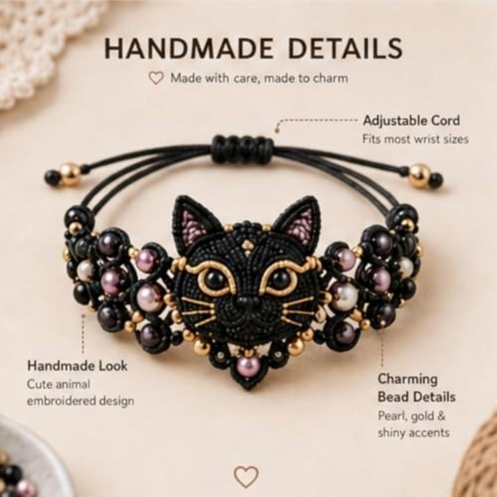 Animal Theme Beading Craft Kit Cute Jewelry Making Set New DIY Beadwork Kit for Beginners