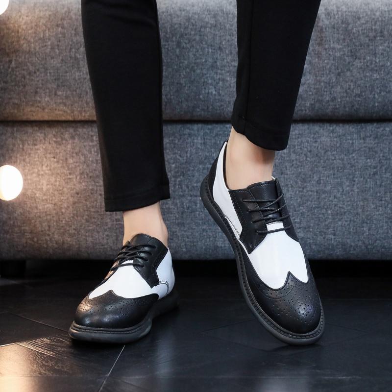 Fashion Lace Up Business Formal Dress Footwear Lace Up Male Derby Shoes Outdoor Walk Sneakers Classic Men's Casual Leather Oxfords Shoes