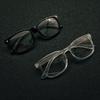 2 Pairs of Unisex Casual Eyeglass Frames Suitable for Business Work Study TV and Computer Use Black and Transparent Glasses