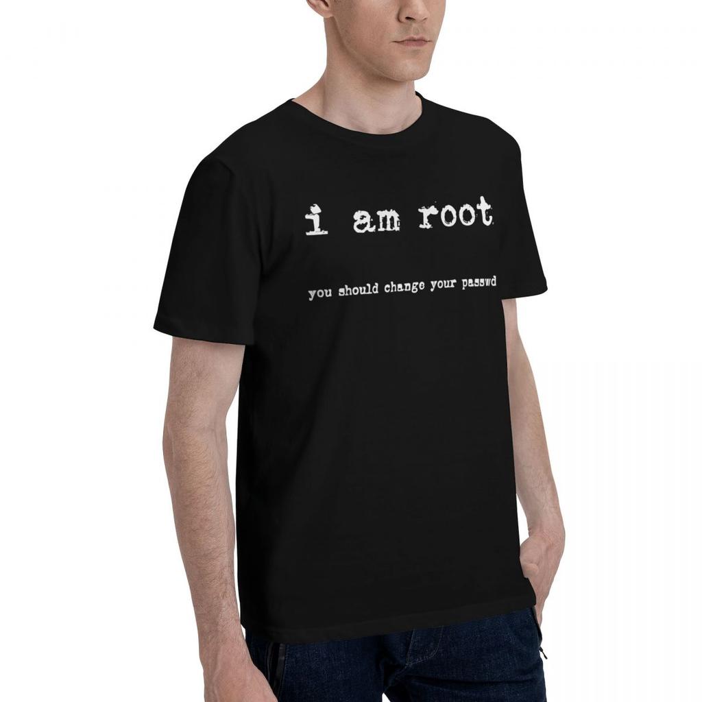 I Am Root 100 Cotton Casual Breathable Confortable Cute Mens TShirts Funny Shirt