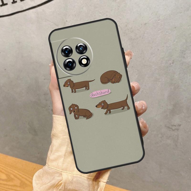 Dachshund Dog Case For OnePlus 15 15R 13R 13 13T 12 12R 11 10 9 Pro 10T Nord 5 CE 4 2 3 Lite N20 N30 Cover