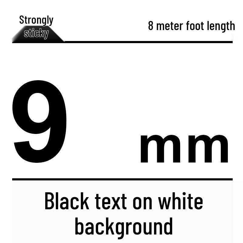 Compatível Fita para Rotulador Brother 12mm: PT-E100B/D210/D450/115B, Autoadesivo Laminado