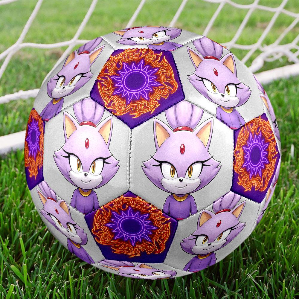 1pc Sonic the Hedgehog Soccer Ball Size 5 Indoor Soccer Ball Fashion Colorful Backyard Game - Great For Sports Fans Gift HE57