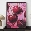 Creative Diamond Painting Kit for Adults DIY Cherry Rhinestone Picture Canvas for Leisure Craft Wall Art and Gift Making Fun Set