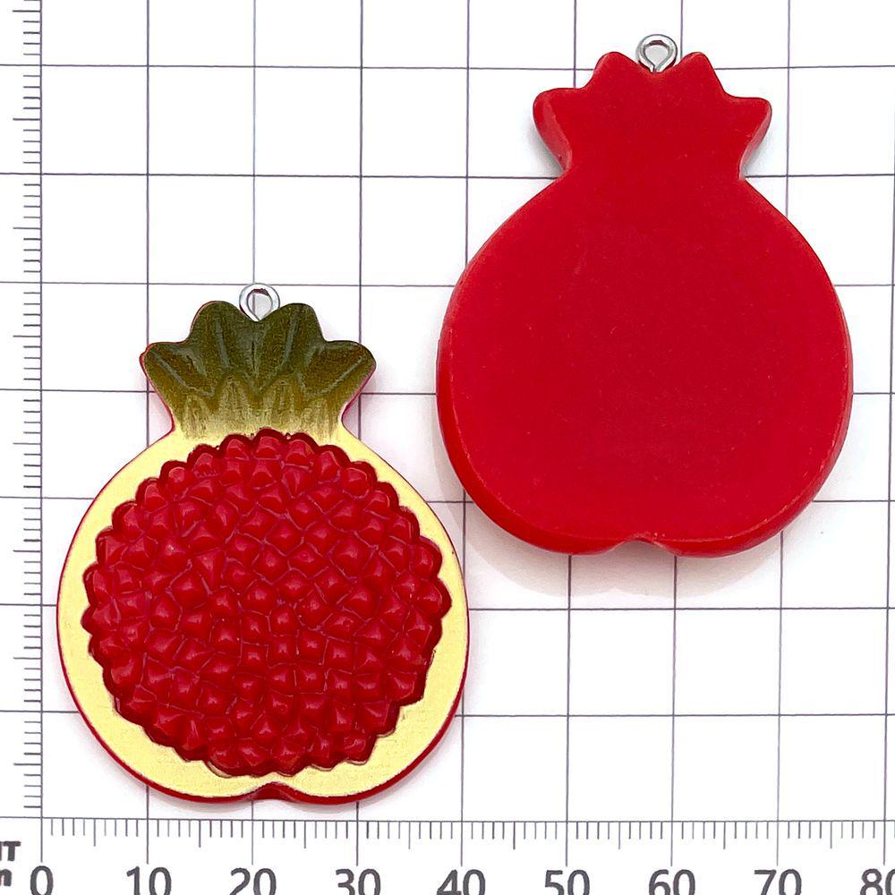Set of 10 Large Colorful Resin Fruit Charms: Strawberry, Kiwi for DIY Bracelets & Necklaces