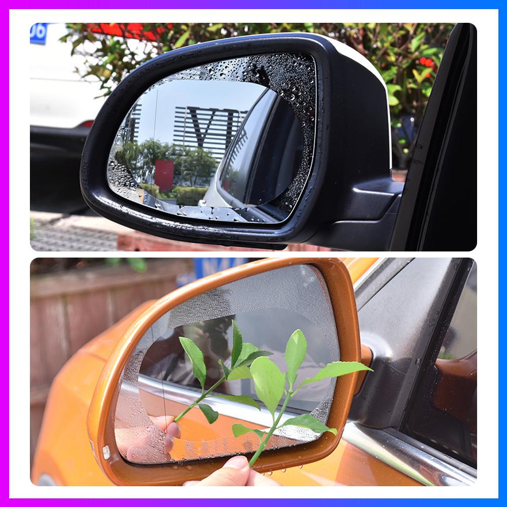 2PCS Car Rearview Mirror Protective Film Car Mirror Window Clear Film Anti Dazzle Waterproof Rainproof Anti Fog Car Sticker