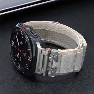 Alpine Sports Nylon Band For Samsung Galaxy Watch Ultra 47mm No Gaps Quick Fit Strap GALAXY ULTRA 47mm Curved End Loop Bracelet