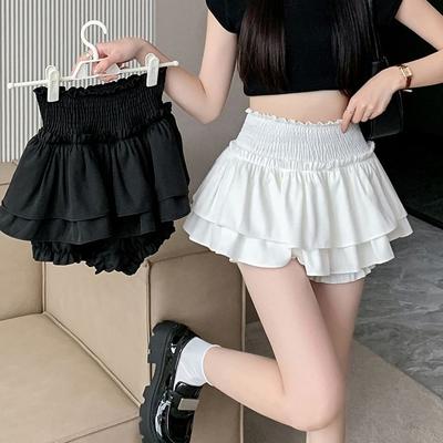 Mini sukňa roztomilá sexy baletcore elastická s vysokým pásom spoločenská sukňa volánová patchworková krátka lolita sukňa kórejská sladká Y2K dámske oblečenie