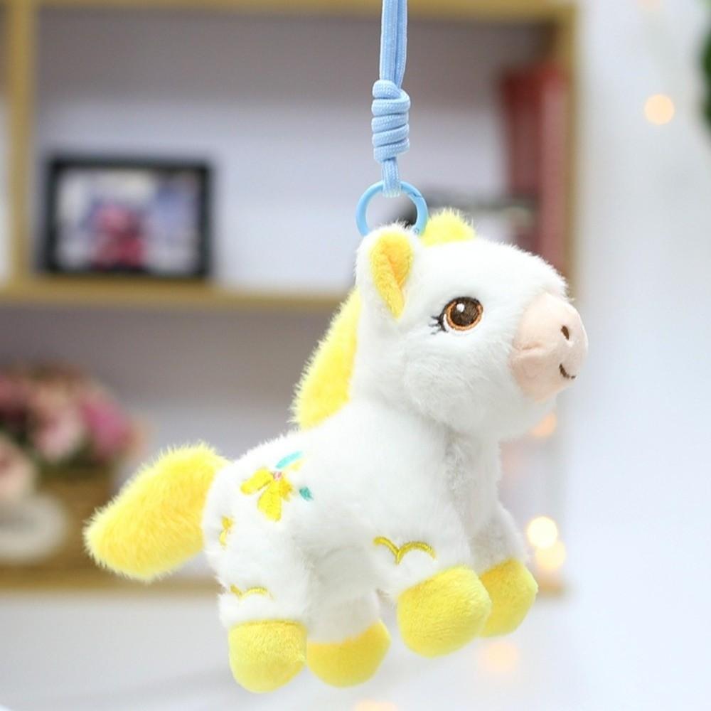 PP Cotton Cartoon Animal Stuffed Doll Mascot Chinese Horse Plush Keyring Birthday Gift