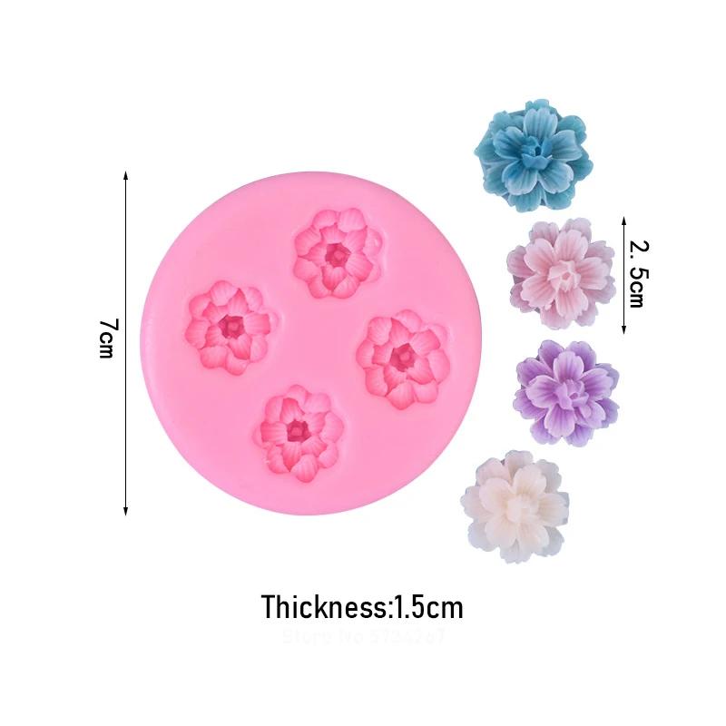 New Mini Flower Cake Fondant Silicone Mold Cupcake Decorating Tools DIY Handmade Chocolate Mousse Mould Decoration Accessories