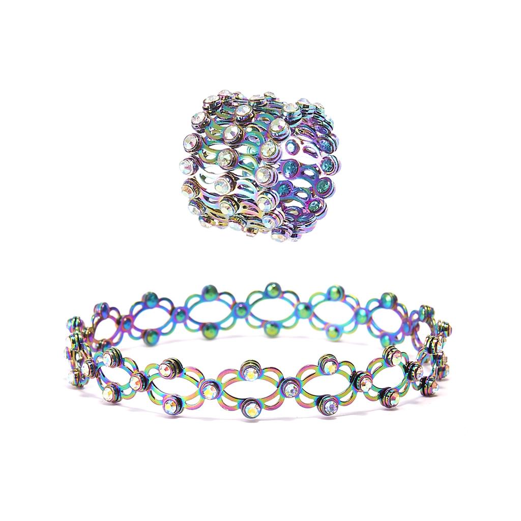 Douyin Internet celebrity with the same telescopic ring, a two-wear new creative magic telescopic ring deformable copper bracelet