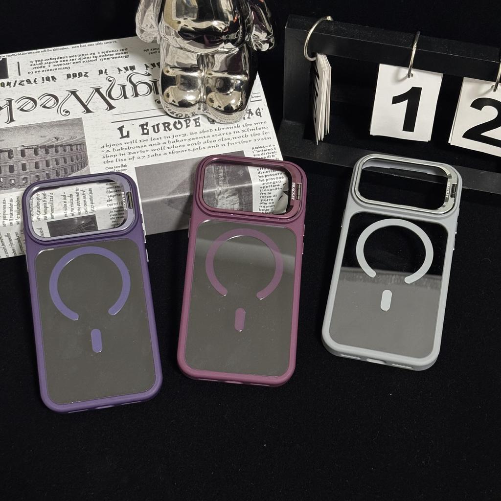 Applicable to iPhone18Promax skin-sensitive lens holder magnetic mobile phone case Apple 17 transparent all-inclusive protective case