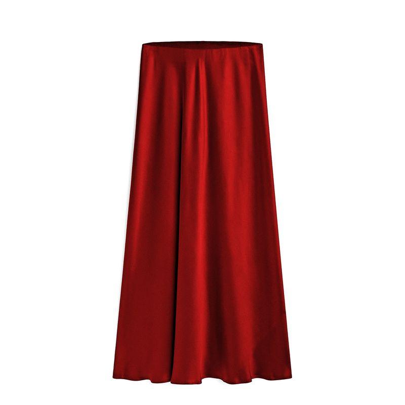 Hip Hugging Side Slit Half Length Skirt Solid Color Sheath Side Slit Skirt
