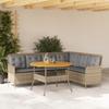 Vidaxl 2-Cz. Garden Furniture Set With Cushions, Beige, Poly Rattan
