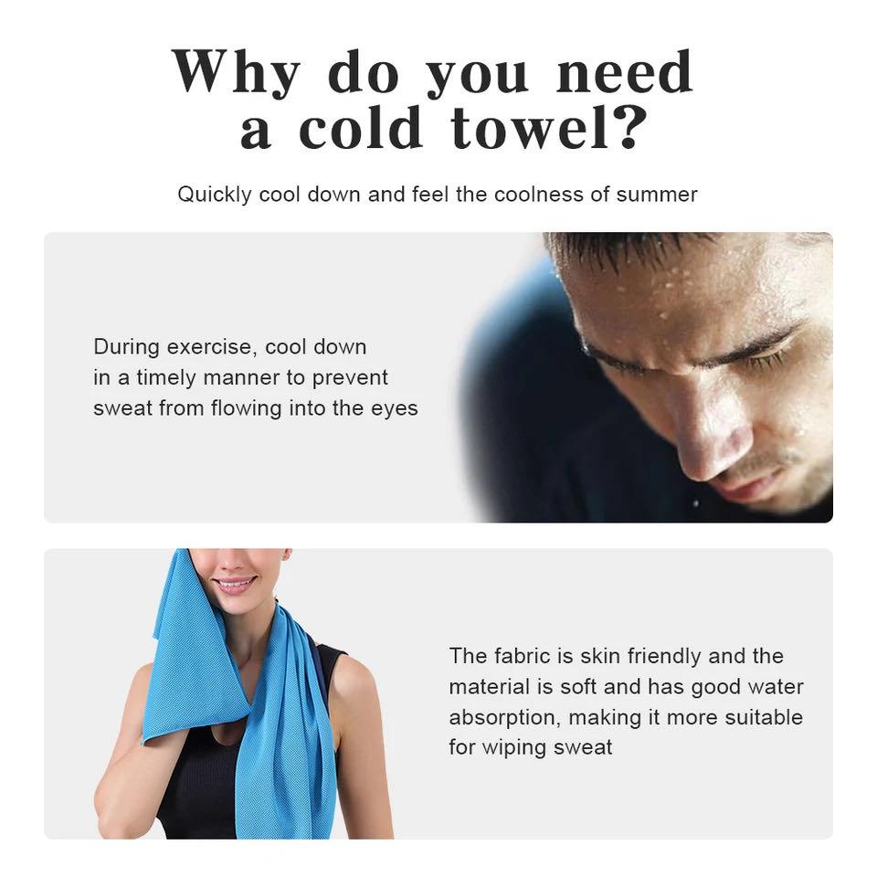 Portátil Mini Silica Gel Set, Toalha Fria, Fibra De Poliéster, Toalha De Resfriamento AO Ar Livre, Fitness Sports, Ginásio, Corr