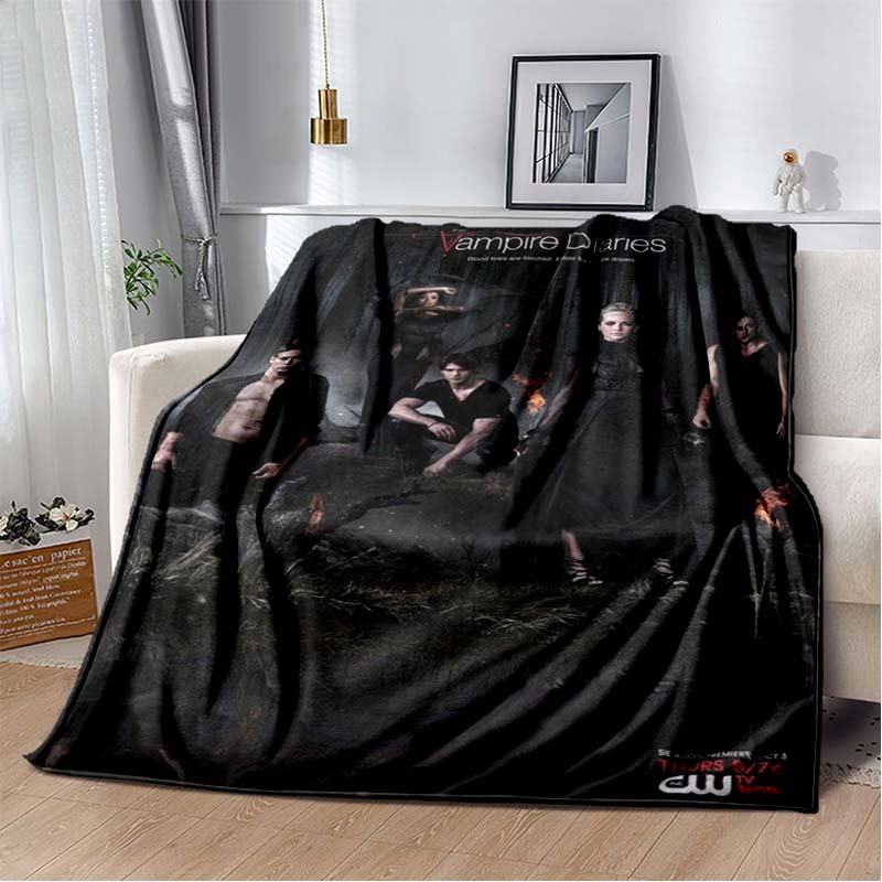 The Vampire Diaries Blanket,Children's Cartoon Blanket,soft Portable and Suitable for All Seasons,Birthday Gift.
