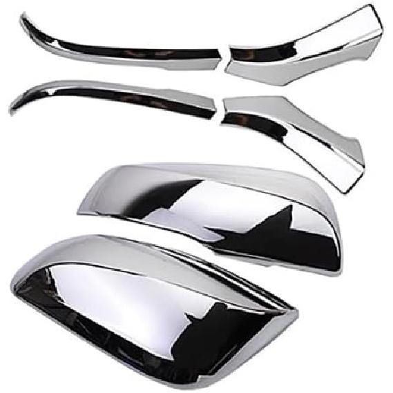Car Accessories Exterior Rear View Mirror Side Molding Cover Trims (Chrome) Fit for Toyota RAV4 2019 2020 2021 2022 2023 ABS 6 PCS