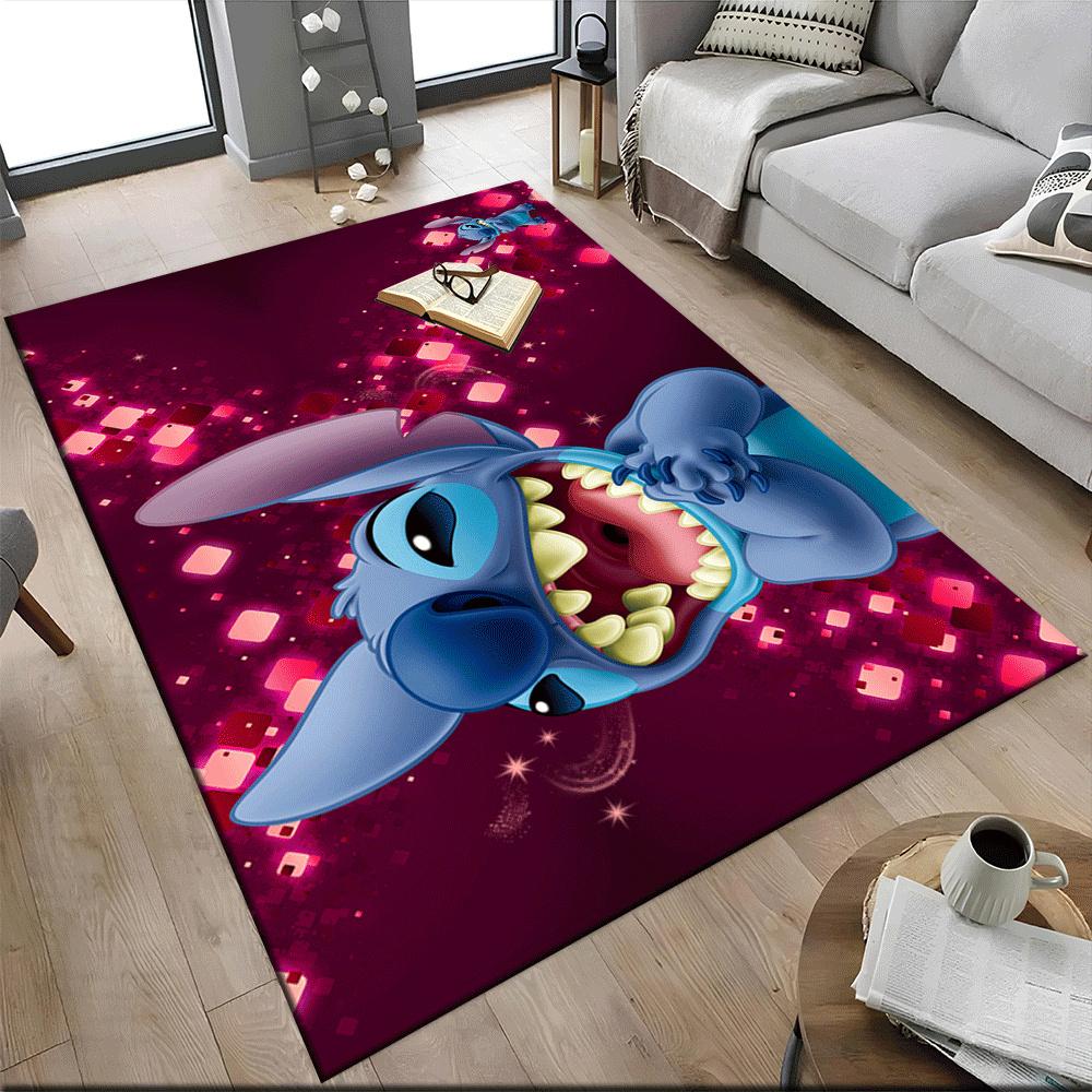 1pc Lilo-and-Stitch-(8)_01 Carpet Area Rug, Bedroom, and Playroom Durable, Stain-Resistant, and Easy To Clean, Living Room