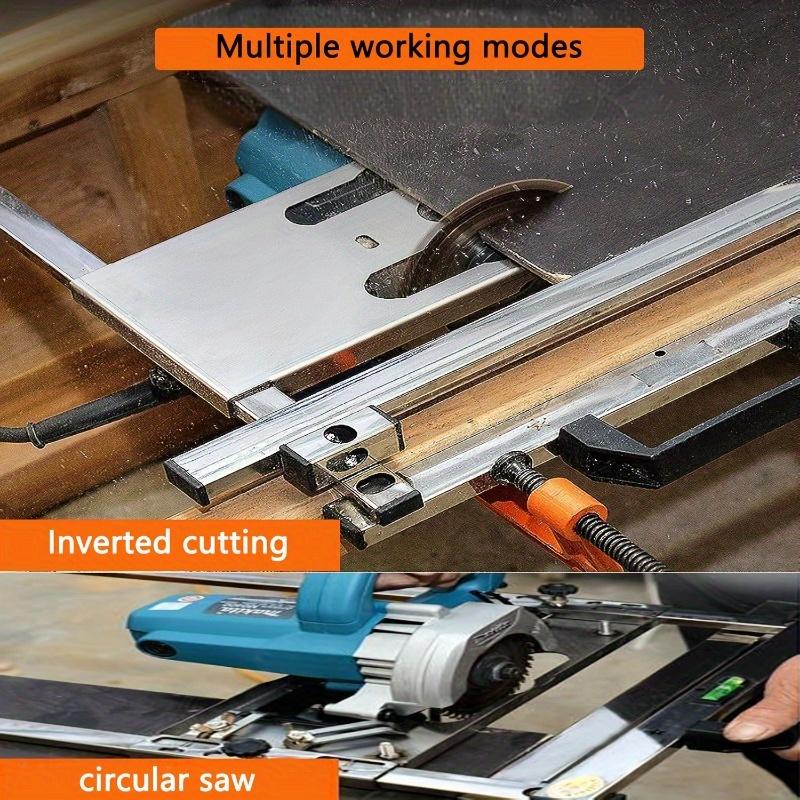 Adjustable Circular Saw Guide Rail for Woodworking and Edge Locator of Electric Cutting Machine with Clamping Mechanism