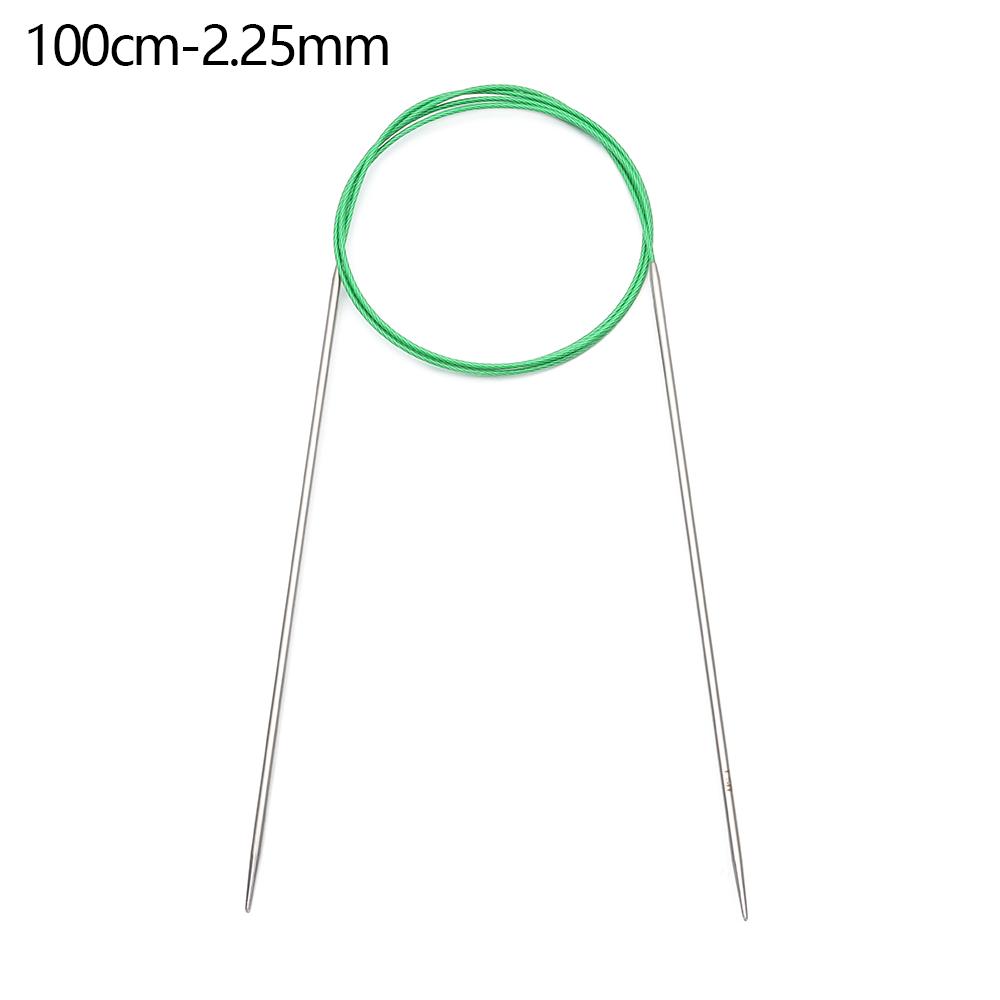 80/100cm Stainless Steel Circular Needle Round Weaving Knitting Needles Handmade Crochet Hook DIY Crafts Household Sewing Pins